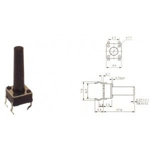 Chave Táctil 6x6 17mm