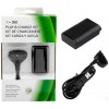 Kit C/ Bateria E Carregador P/ Controle Xbox 360 Play Charge