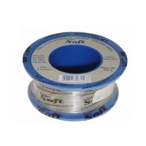 Rolo Carretel Solda Estanho Soft 200g 60x40 1,00 mm