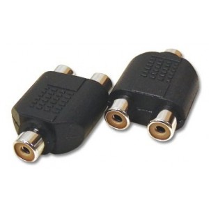 ADAPTADOR 1 RCA 2 RCA FEMEA