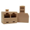 Adaptador Rj45 - 1 Macho X 2 Fêmea