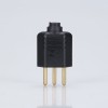 Plug Pino Tomada Macho Preto 3 Pinos 10a