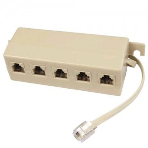 Adaptador Multiplicador P/ Telefone Rj11 5 Fêmeas X 1 Macho